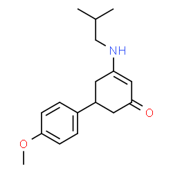 ChemSpider 2D Image | 3-(Isobutylamino)-5-(4-methoxyphenyl)-2-cyclohexen-1-one | C17H23NO2