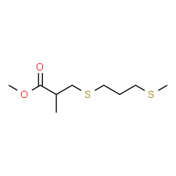 ChemSpider 2D Image | Methyl 2-methyl-3-{[3-(methylsulfanyl)propyl]sulfanyl}propanoate | C9H18O2S2