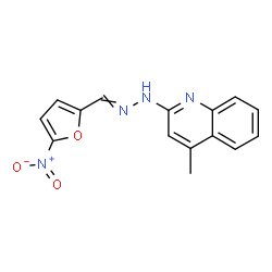 ChemSpider 2D Image | 4-Methyl-2-{2-[(5-nitro-2-furyl)methylene]hydrazino}quinoline | C15H12N4O3
