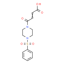 ChemSpider 2D Image | 4-Oxo-4-[4-(phenylsulfonyl)-1-piperazinyl]-2-butenoic acid | C14H16N2O5S