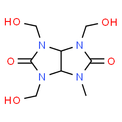 ChemSpider 2D Image | 1,3,4-Tris(hydroxymethyl)-6-methyltetrahydroimidazo[4,5-d]imidazole-2,5(1H,3H)-dione | C8H14N4O5