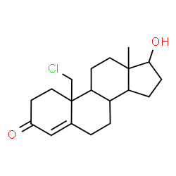 ChemSpider 2D Image | 19-Chloro-17-hydroxyandrost-4-en-3-one | C19H27ClO2