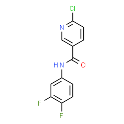 ChemSpider 2D Image | 6-Chloro-N-(3,4-difluorophenyl)nicotinamide | C12H7ClF2N2O