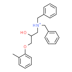 ChemSpider 2D Image | N,N-Dibenzyl-2-hydroxy-3-(2-methylphenoxy)-1-propanaminium | C24H28NO2