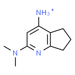 ChemSpider 2D Image | 2-(Dimethylamino)-6,7-dihydro-5H-cyclopenta[b]pyridin-4-aminium | C10H16N3