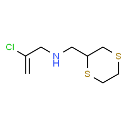 ChemSpider 2D Image | 2-Chloro-N-(1,4-dithian-2-ylmethyl)-2-propen-1-amine | C8H14ClNS2