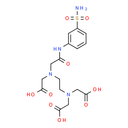 ChemSpider 2D Image | ({2-[Bis(carboxymethyl)amino]ethyl}{2-oxo-2-[(3-sulfamoylphenyl)amino]ethyl}amino)acetic acid | C16H22N4O9S