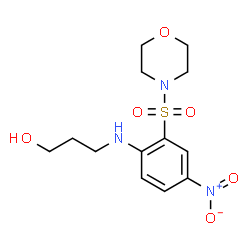 ChemSpider 2D Image | 3-{[2-(4-Morpholinylsulfonyl)-4-nitrophenyl]amino}-1-propanol | C13H19N3O6S