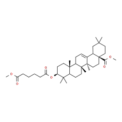 ChemSpider 2D Image | (3beta,5xi,9xi,18xi)-28-Methoxy-28-oxoolean-12-en-3-yl methyl adipate | C38H60O6