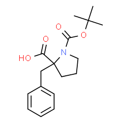 ChemSpider 2D Image | 2-Benzyl-1-{[(2-methyl-2-propanyl)oxy]carbonyl}proline | C17H23NO4