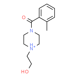 ChemSpider 2D Image | 1-(2-Hydroxyethyl)-4-(2-methylbenzoyl)piperazin-1-ium | C14H21N2O2