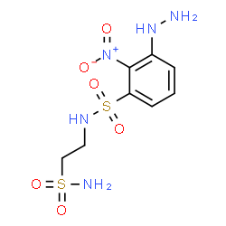 ChemSpider 2D Image | 3-Hydrazino-2-nitro-N-(2-sulfamoylethyl)benzenesulfonamide | C8H13N5O6S2