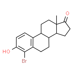 ChemSpider 2D Image | 4-Bromo-3-hydroxyestra-1,3,5(10)-trien-17-one | C18H21BrO2