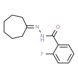 ChemSpider 2D Image | N'-Cycloheptylidene-2-fluorobenzohydrazide | C14H17FN2O