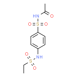 ChemSpider 2D Image | N-({4-[(Ethylsulfonyl)amino]phenyl}sulfonyl)acetamide | C10H14N2O5S2
