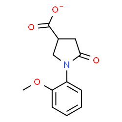 ChemSpider 2D Image | 1-(2-Methoxyphenyl)-5-oxo-3-pyrrolidinecarboxylate | C12H12NO4