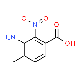 ChemSpider 2D Image | 3-Amino-4-methyl-2-nitrobenzoic acid | C8H8N2O4