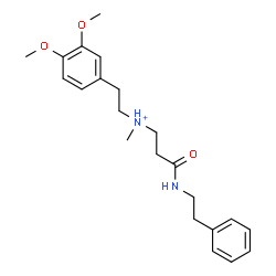ChemSpider 2D Image | N-[2-(3,4-Dimethoxyphenyl)ethyl]-N-methyl-3-oxo-3-[(2-phenylethyl)amino]-1-propanaminium | C22H31N2O3
