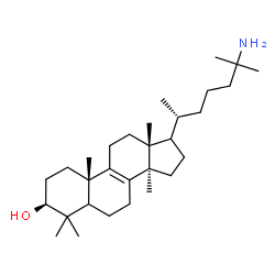 ChemSpider 2D Image | (3beta,5xi,17xi)-25-Aminolanost-8-en-3-ol | C30H53NO