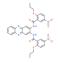 ChemSpider 2D Image | N,N'-2,3-Phenazinediylbis(5-nitro-2-propoxybenzamide) | C32H28N6O8