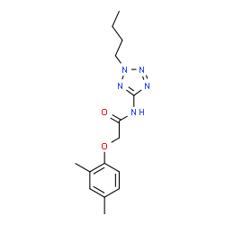 ChemSpider 2D Image | N-(2-Butyl-2H-tetrazol-5-yl)-2-(2,4-dimethylphenoxy)acetamide | C15H21N5O2