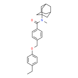 ChemSpider 2D Image | N-(Adamantan-1-yl)-4-[(4-ethylphenoxy)methyl]-N-methylbenzamide | C27H33NO2