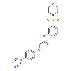 ChemSpider 2D Image | N-[3-(4-Morpholinylsulfonyl)phenyl]-2-[4-(1H-tetrazol-1-yl)phenoxy]acetamide | C19H20N6O5S