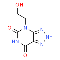 ChemSpider 2D Image | 4-(2-Hydroxyethyl)-2H-[1,2,3]triazolo[4,5-d]pyrimidine-5,7(4H,6H)-dione | C6H7N5O3