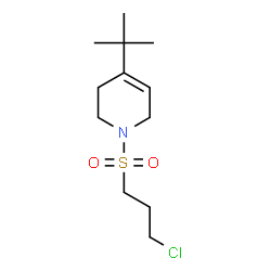 ChemSpider 2D Image | 1-[(3-Chloropropyl)sulfonyl]-4-(2-methyl-2-propanyl)-1,2,3,6-tetrahydropyridine | C12H22ClNO2S