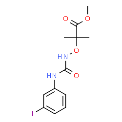 ChemSpider 2D Image | Methyl 2-({[(3-iodophenyl)carbamoyl]amino}oxy)-2-methylpropanoate | C12H15IN2O4