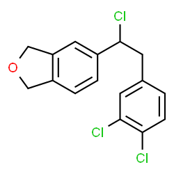 ChemSpider 2D Image | 5-[1-Chloro-2-(3,4-dichlorophenyl)ethyl]-1,3-dihydro-2-benzofuran | C16H13Cl3O