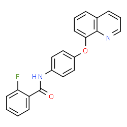 ChemSpider 2D Image | 2-Fluoro-N-[4-(8-quinolinyloxy)phenyl]benzamide | C22H15FN2O2