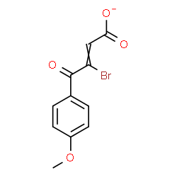 ChemSpider 2D Image | 3-Bromo-4-(4-methoxyphenyl)-4-oxo-2-butenoate | C11H8BrO4