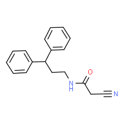 ChemSpider 2D Image | 2-Cyano-N-(3,3-diphenylpropyl)acetamide | C18H18N2O
