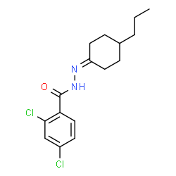 ChemSpider 2D Image | 2,4-Dichloro-N'-(4-propylcyclohexylidene)benzohydrazide | C16H20Cl2N2O
