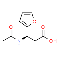 ChemSpider 2D Image | (3R)-3-Acetamido-3-(2-furyl)propanoic acid | C9H11NO4