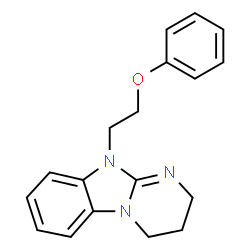 ChemSpider 2D Image | 10-(2-Phenoxyethyl)-2,3,4,10-tetrahydropyrimido[1,2-a]benzimidazole | C18H19N3O