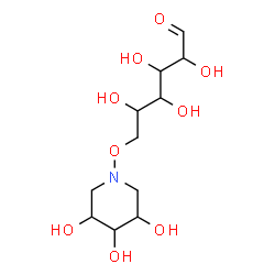 ChemSpider 2D Image | 6-O-(3,4,5-Trihydroxy-1-piperidinyl)hexose | C11H21NO9