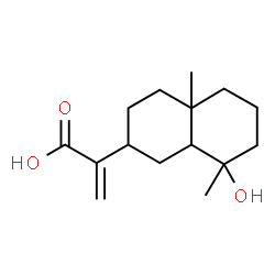 ChemSpider 2D Image | 2-(8-Hydroxy-4a,8-dimethyldecahydro-2-naphthalenyl)acrylic acid | C15H24O3