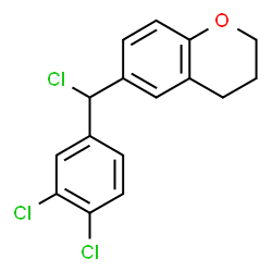 ChemSpider 2D Image | 6-[Chloro(3,4-dichlorophenyl)methyl]chromane | C16H13Cl3O
