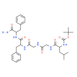 ChemSpider 2D Image | N-{[(2-Methyl-2-propanyl)oxy]carbonyl}leucylglycylglycylphenylalanylphenylalaninamide | C33H46N6O7