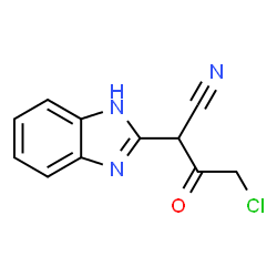 ChemSpider 2D Image | 2-(1H-Benzimidazol-2-yl)-4-chloro-3-oxobutanenitrile | C11H8ClN3O