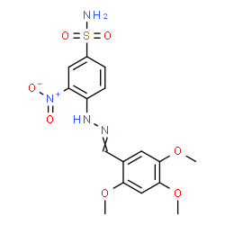 ChemSpider 2D Image | 3-Nitro-4-[2-(2,4,5-trimethoxybenzylidene)hydrazino]benzenesulfonamide | C16H18N4O7S