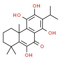 ChemSpider 2D Image | 6,11,12,14-Tetrahydroxyabieta-5,8,11,13-tetraen-7-one | C20H26O5