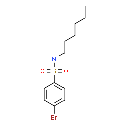 ChemSpider 2D Image | 4-Bromo-N-hexylbenzenesulfonamide | C12H18BrNO2S