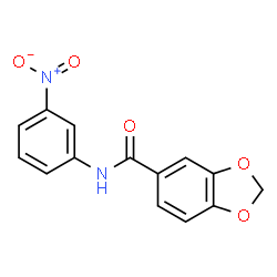 ChemSpider 2D Image | N-(3-Nitrophenyl)-1,3-benzodioxole-5-carboxamide | C14H10N2O5