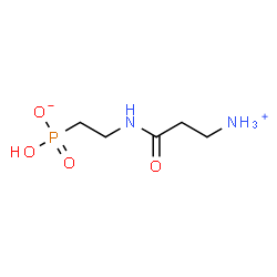 ChemSpider 2D Image | Hydrogen {2-[(3-ammoniopropanoyl)amino]ethyl}phosphonate | C5H13N2O4P