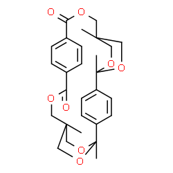 ChemSpider 2D Image | 1,6,9,20-Tetramethyl-7,11,18,22,23,28-hexaoxapentacyclo[18.2.2.2~2,5~.2~6,9~.2~13,16~]triaconta-2,4,13,15,25,29-hexaene-12,17-dione | C28H32O8
