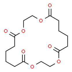 ChemSpider 2D Image | 1,4,11,14-Tetraoxacycloicosane-5,10,15,20-tetrone | C16H24O8