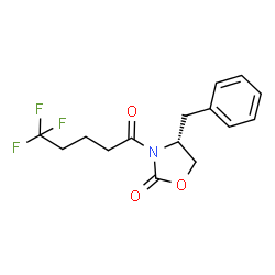 ChemSpider 2D Image | (4R)-4-Benzyl-3-(5,5,5-trifluoropentanoyl)-1,3-oxazolidin-2-one | C15H16F3NO3